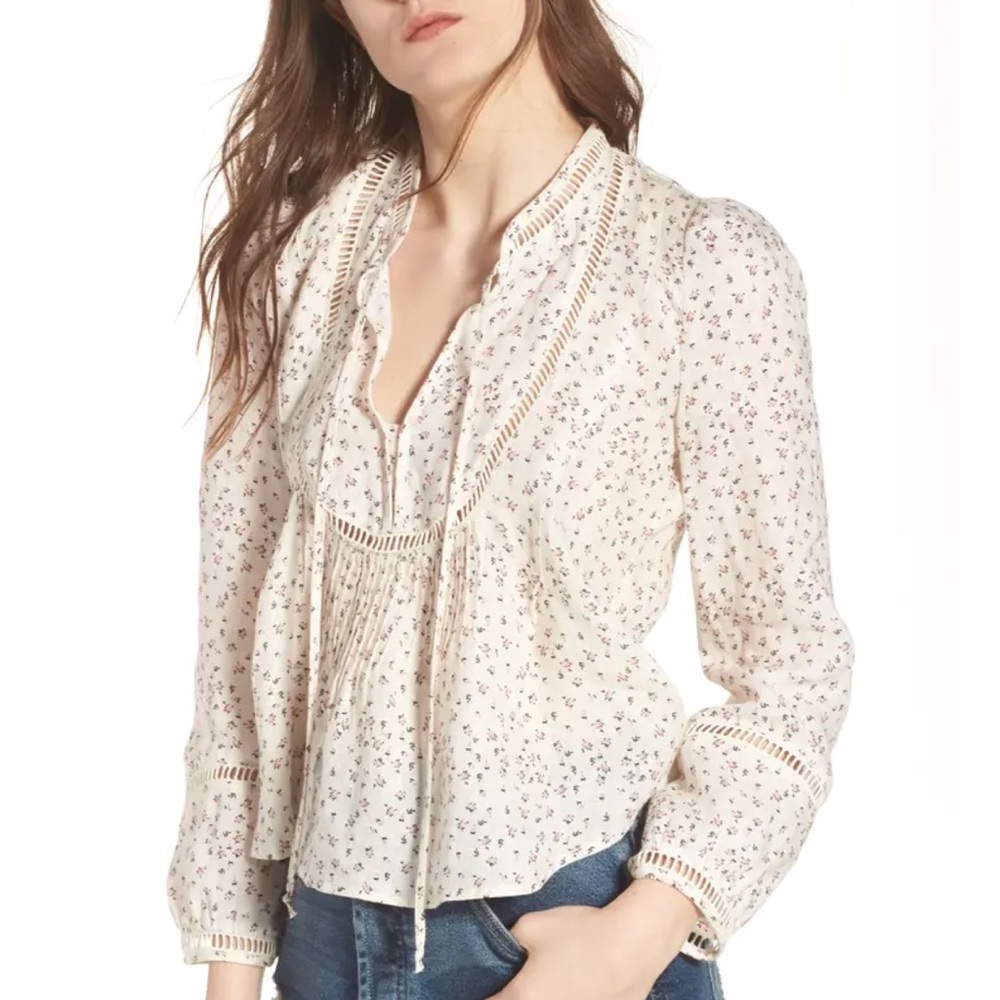 NWT MCGUIRE Denim Lillet Blouse - Picture 1 of 15